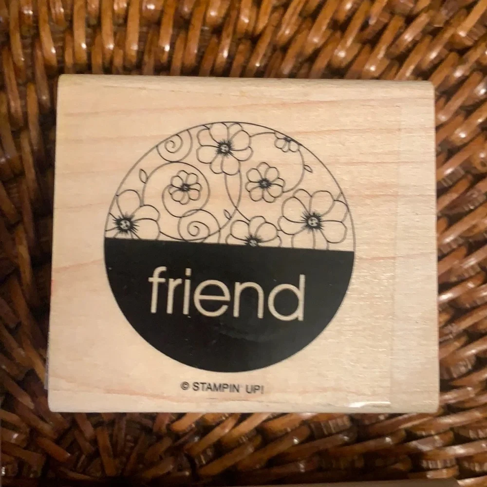 3 for $15  Set of 3 Rubber Stamps - Seasons Greetings - Happy Birthday - friend
